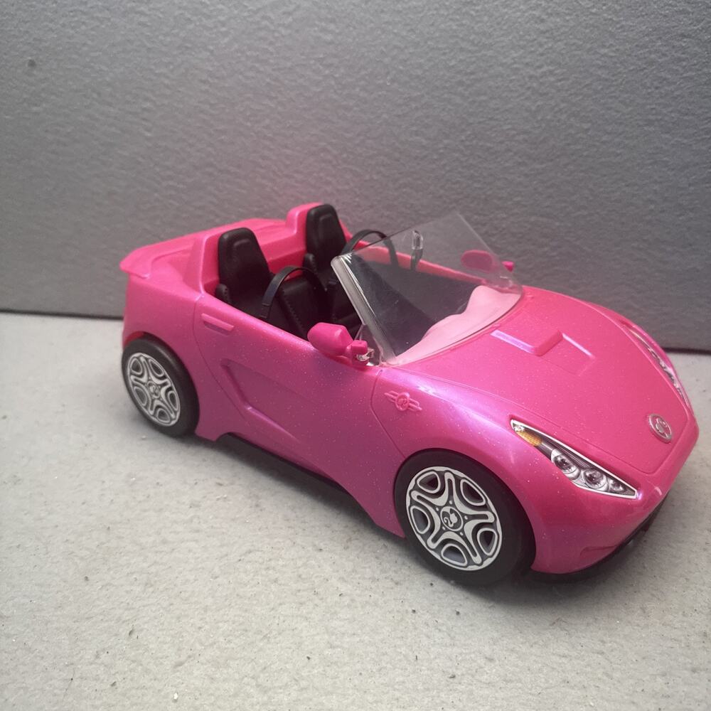 Mattel Barbie Convertible Push Car - Pink/Black (DVX59)